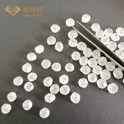 2Ct sul laboratorio ha creato i diamanti reali artificiali del giro non tagliato E-F bianco di colore D dei diamanti