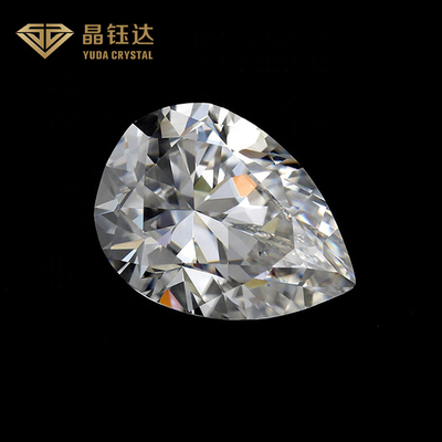 La pera tagliata operata ha lucidato Diamond Certified Lab Grown Diamonds per l'anello
