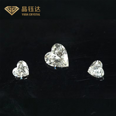 Forma su misura del cuore bianca CONTRO Diamond Polished For Lover Gifts sviluppato laboratorio reale