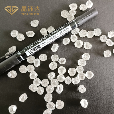 1,0 1,5 diamanti grezzi sviluppati laboratorio HPHT Diamond For Rings bianco non tagliato ruvido di carati